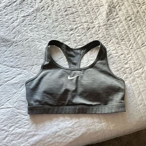 Nike Gray Racerback Padded Sports Bra Size Medium